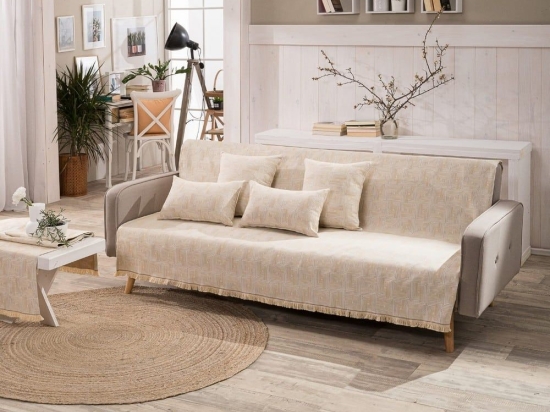 Ριχτάρι Messina 14 Yellow Teoran Διθέσιο 180x250cm Βαμβάκι-Πολυέστερ