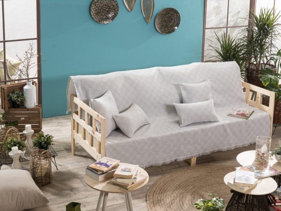 Ριχτάρι Teramo 04 Grey Teoran Πολυθρόνα 180x150cm Βαμβάκι-Πολυέστερ