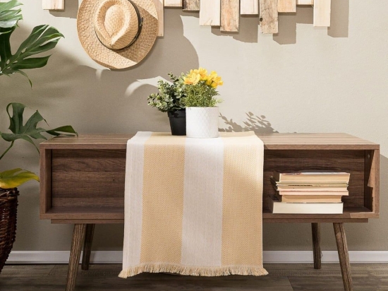 Τραβέρσα Gella 14 Yellow Teoran 45X180 Βαμβάκι-Πολυέστερ