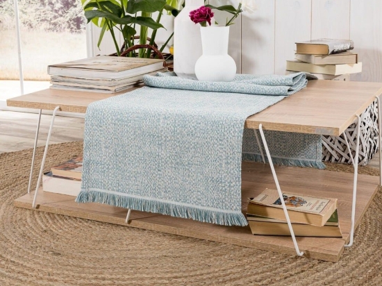 Τραβέρσα Savona 05 Blue Teoran 45X180 Βαμβάκι-Πολυέστερ