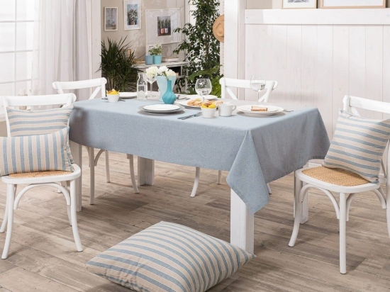 Τραπεζομάντηλο Laredo 05 Blue Teoran 135X180cm Βαμβάκι-Πολυέστερ
