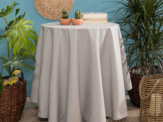 Ροτόντα Laredo 11 Grey Teoran Διάμετρος 180cm Φ180 Βαμβάκι-Πολυέστερ
