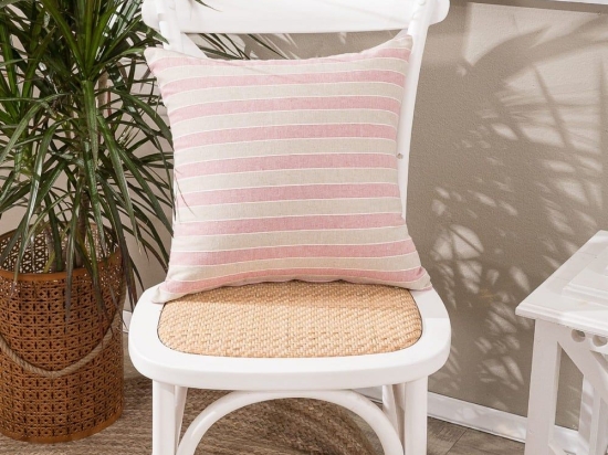 Μαξιλαροθήκη Διακοσμητική Prado 06 Pink Teoran 43X43 Βαμβάκι-Πολυέστερ