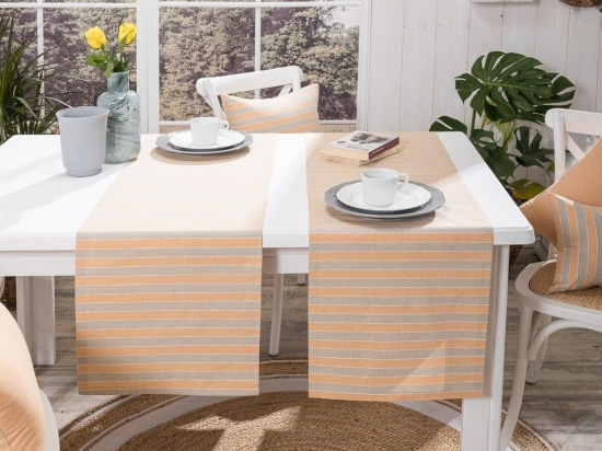 Τραβέρσα Prado 14 Peach Teoran 40x160 Βαμβάκι-Πολυέστερ