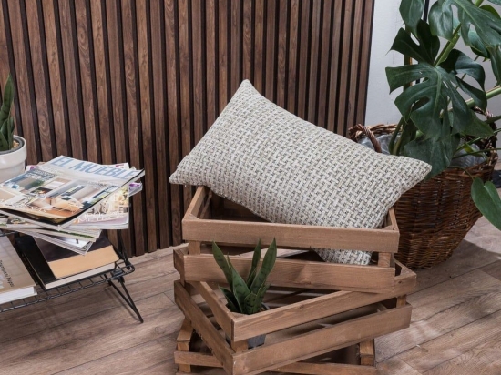 Μαξιλάρι Διακοσμητικό (Με Γέμιση) Brooklin 07 Greige Teoran 30X50 Ακρυλικό,Βαμβάκι, Polyester