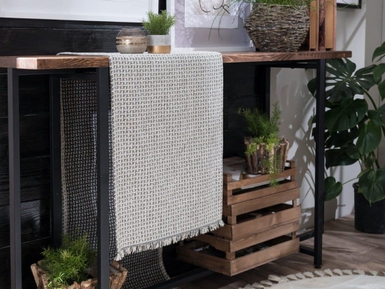 Τραβέρσα Brooklin 01 Ecru Teoran 45X180 Ακρυλικό,Βαμβάκι, Polyester