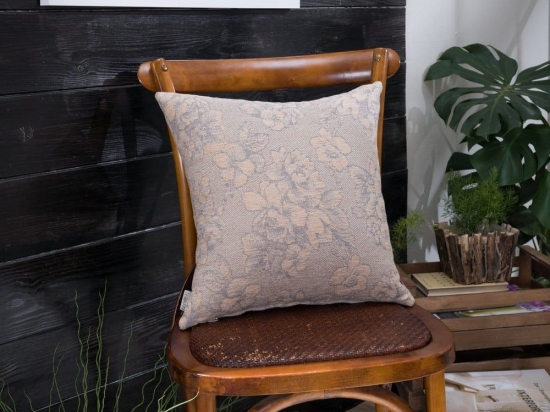 Μαξιλαροθήκη Διακοσμητική Florida 14 Somon-Grey Teoran 43X43 Ακρυλικό,Βαμβάκι, Polyester
