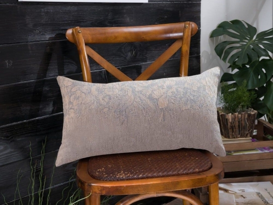 Μαξιλάρι Διακοσμητικό (Με Γέμιση) Florida 14 Somon-Grey Teoran 30X60 Ακρυλικό,Βαμβάκι, Polyester