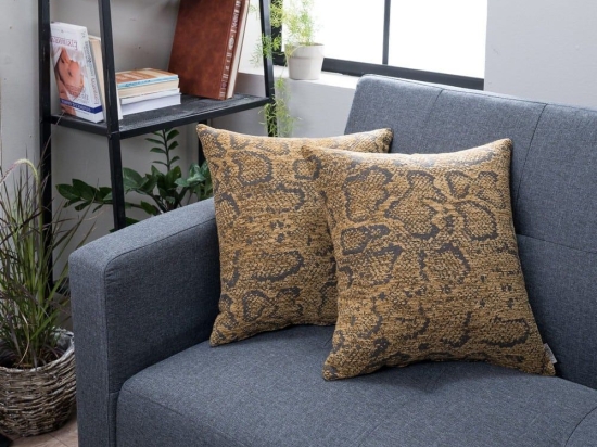 Μαξιλάρι Διακοσμητικό (Με Γέμιση) Malibu 08 Brown Teoran 43X43 Ακρυλικό,Βαμβάκι, Polyester
