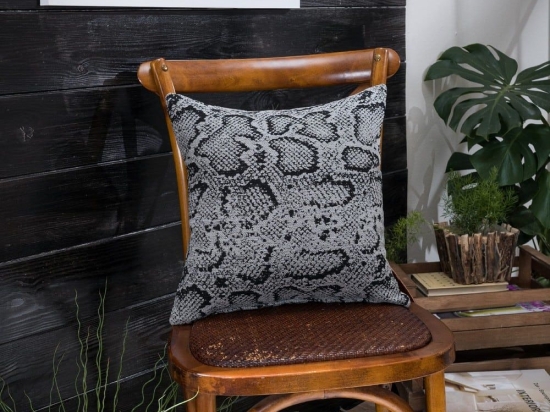 Μαξιλάρι Διακοσμητικό (Με Γέμιση) Malibu 11 Grey Teoran 43X43 Ακρυλικό,Βαμβάκι, Polyester
