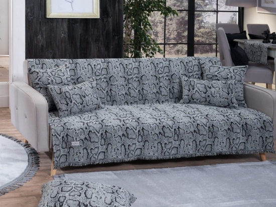 Ριχτάρι Malibu 11 Grey Teoran Πολυθρόνα Ακρυλικό,Βαμβάκι, Polyester