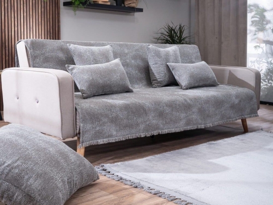 Ριχτάρι Cincinnati 11 Grey Teoran Διθέσιο Ακρυλικό,Βαμβάκι, Polyester