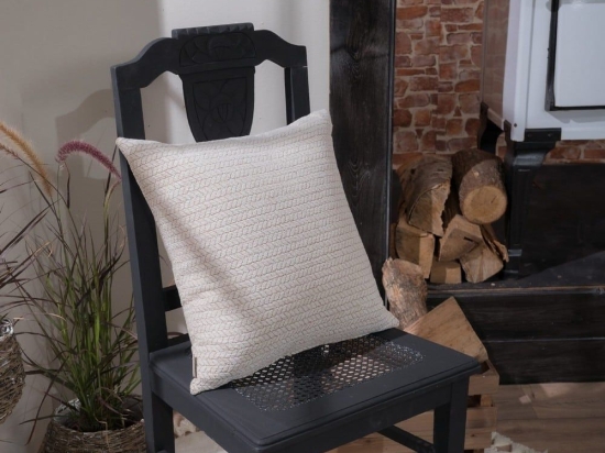 Μαξιλάρι Διακοσμητικό (Με Γέμιση) Melrose 01 Ecru Teoran 43X43 Ακρυλικό,Βαμβάκι, Polyester