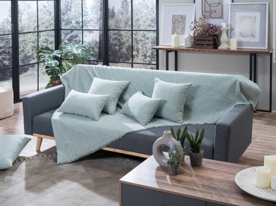 Ριχτάρι Melrose 13 Mint Teoran Πολυθρόνα Ακρυλικό,Βαμβάκι, Polyester