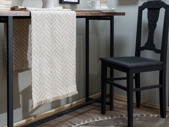 Τραβέρσα Niagara 01 Ecru Teoran 45X180 Ακρυλικό,Βαμβάκι, Polyester