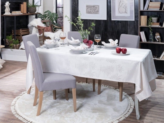 Τραπεζομάντηλο Gordes Ecru Teoran 160X320 Βαμβάκι-Πολυέστερ
