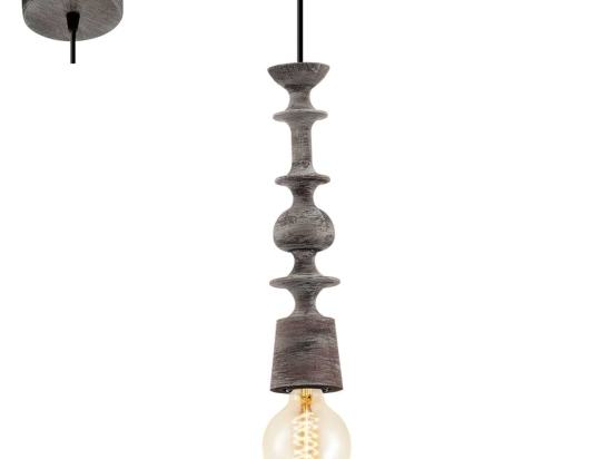 Φωτιστικό Οροφής Avoltri 49375 Black Eglo Ξύλο