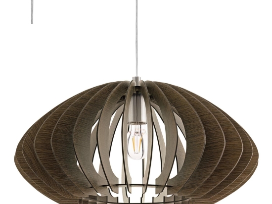 Φωτιστικό Οροφής Cossano 2 95261 Brown Eglo Μέταλλο,Ξύλο