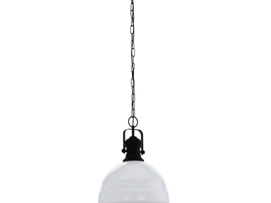 Φωτιστικό Οροφής 'Combwich 1' 43302 White-Black Eglo Μέταλλο,Γυαλί