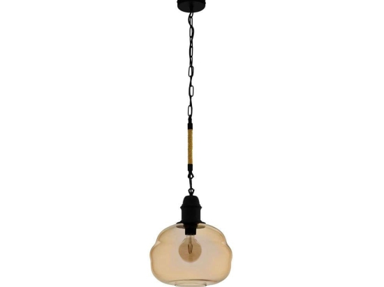 Φωτιστικό Οροφής 'Marysville' 43335 Black-Clear Eglo Μέταλλο,Γυαλί
