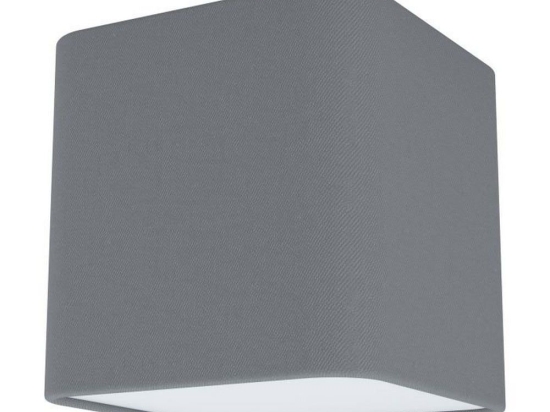 Φωτιστικό Οροφής-Πλαφονιέρα Posaderra 99304 140X140 Grey Eglo Μέταλλο,Ύφασμα