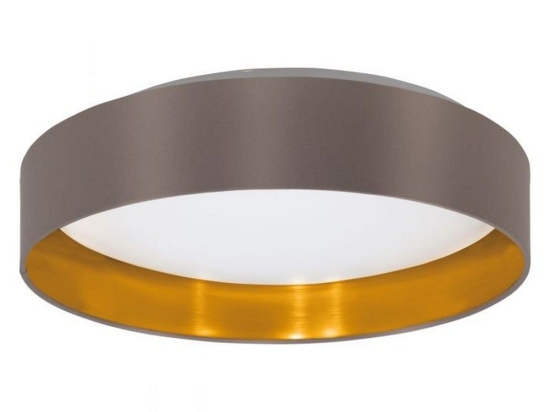 Φωτιστικό Οροφής-Πλαφονιέρα Led Maserlo 2 99542 3000K Ø380 Taupe Eglo Μέταλλο,Ύφασμα