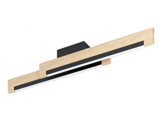 Φωτιστικό Οροφής-Πλαφονιέρα Led Camacho 99292 3000K Black-Brown Eglo Μέταλλο,Ξύλο