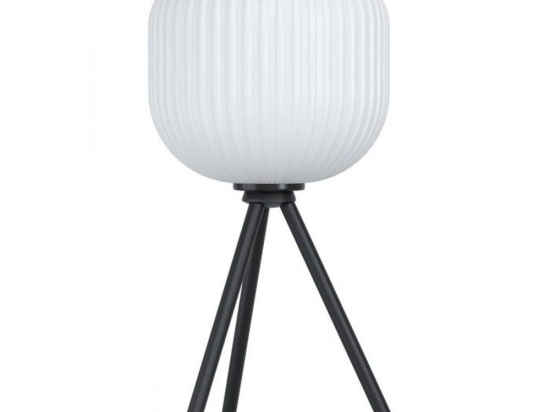 Φωτιστικό Επιτραπέζιο Mantunalle 99369 Black-White Eglo Μέταλλο,Γυαλί