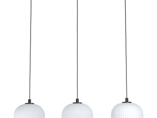Φωτιστικό Οροφής-Ράγα Mantunalle 99367 Black-White Eglo Μέταλλο,Γυαλί