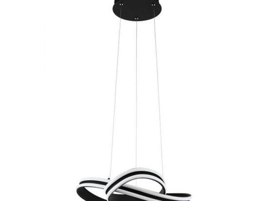 Φωτιστικό Οροφής Corredera 99249 Black-White Eglo Μέταλλο,Πλαστικό