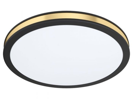 Φωτιστικό Οροφής-Πλαφονιέρα Led Pescaito 99406 Ø280 3000K Black-Gold Eglo Μέταλλο,Πλαστικό