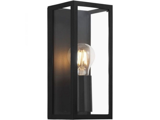 Φωτιστικό Τοίχου-Απλίκα Amezola 99123 1 Black-Clear Eglo Μέταλλο,Γυαλί