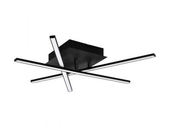 Φωτιστικό Οροφής-Πλαφονιέρα Led Lasana 3 99315 3000K Black Eglo Αλουμίνιο, Πλαστικό