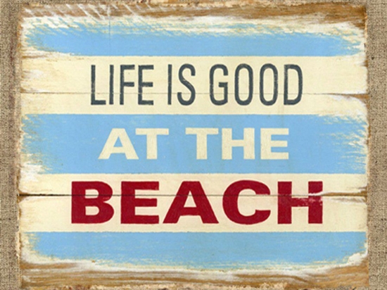 Vekrakis Πίνακας Ξύλινος “LIFE IS GOOD” 25Χ30X2 Γαλάζιο