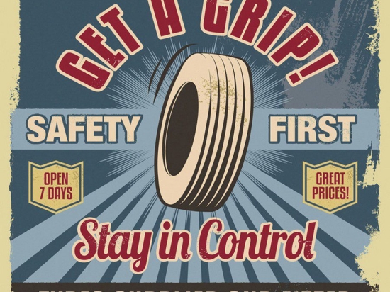 Vekrakis Πίνακας Ξύλινος “GET A GRIP” 50Χ50Χ2,5
