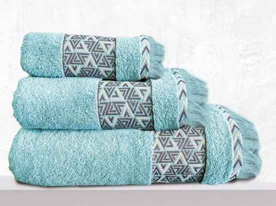 Πετσέτα Rafaela Turqoise Sb Home Προσώπου 50x90cm 100% Βαμβάκι