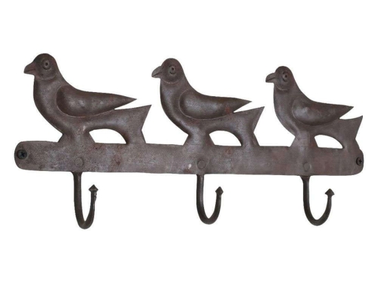 Κρεμάστρα Τοίχου 3 Θέσεων ACIR00400C 35x4,5x15cm Black Μέταλλο