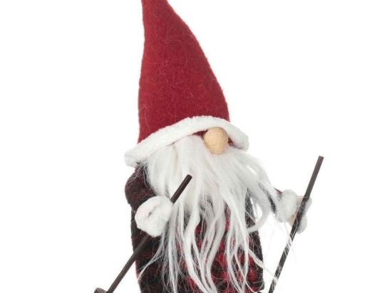 Διακοσμητικό Νάνος Tomte Σκιέρ SH8152 15cm Multi