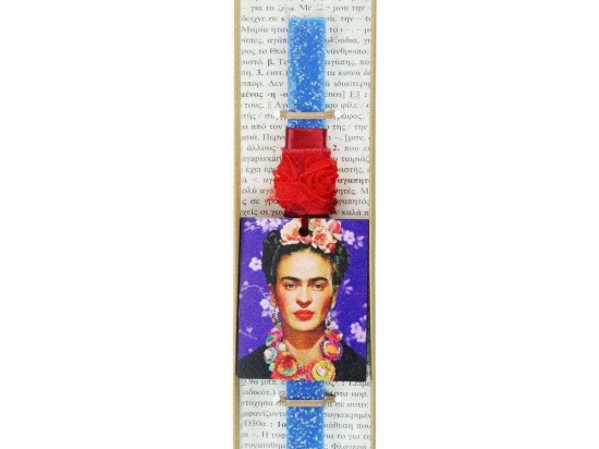 Λαμπάδα Frida Kahlo LA20134D 30cm Blue-Red