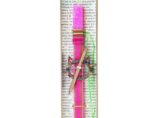 Λαμπάδα Με Κλιπ Μαλλιών LA22031D 30cm Fuchsia-Multi