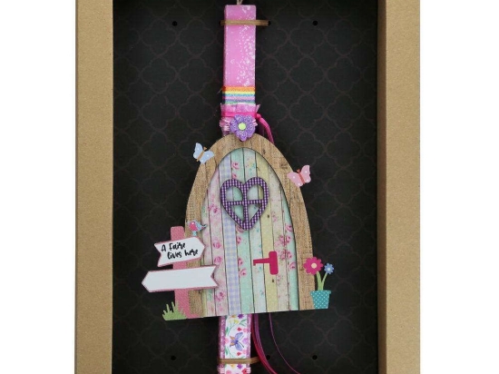 Λαμπάδα Μαγική Πόρτα LA23019A 30cm Pink-Multi