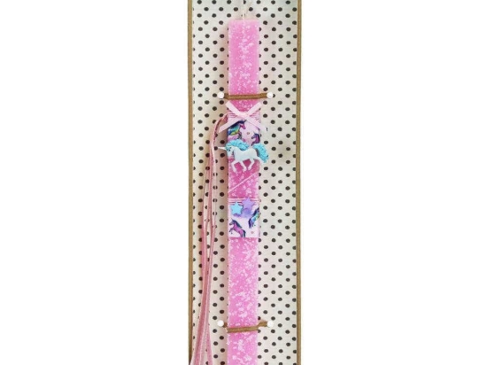Λαμπάδα Μονόκερος Magical LA23049C 30cm Pink