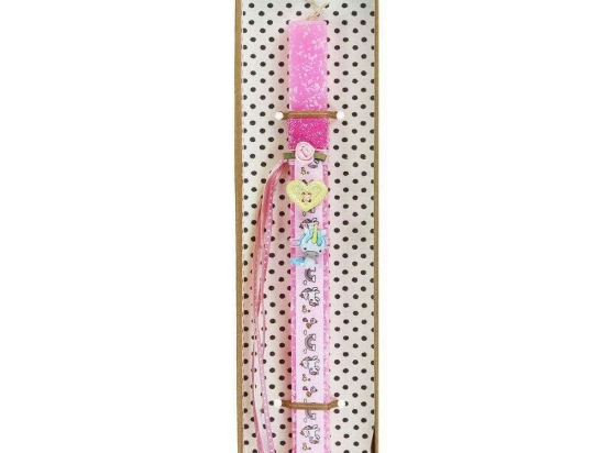Λαμπάδα Μονόκερος Love LA23050C 30cm Pink