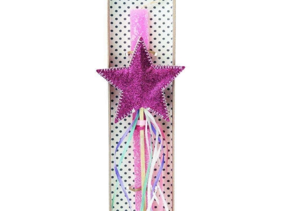 Λαμπάδα Με Μαγικό Ραβδί LA22038C 30cm Fuchsia-Multi