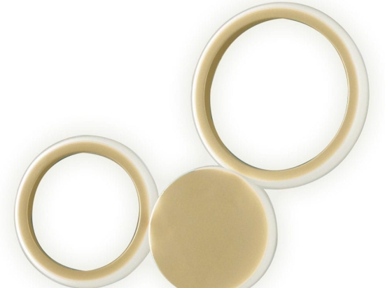 Φωτιστικό Τοίχου - Απλίκα Led Pois AP.POIS/ORO Gold Ondaluce Μέταλλο,Γυαλί