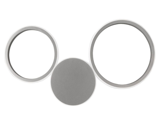 Φωτιστικό Τοίχου - Απλίκα Led Pois AP.POIS/SILVER Ondaluce Μέταλλο,Γυαλί