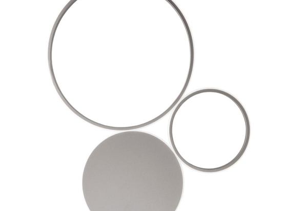 Φωτιστικό Τοίχου - Απλίκα Led Pois PL.POIS/SILVER-PC Ondaluce Μέταλλο,Γυαλί