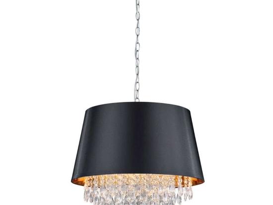 Φωτιστικό Οροφής Loreley 309300302 Black Trio Lighting Μέταλλο,Ύφασμα