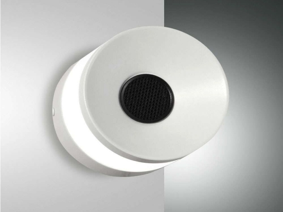 Φωτιστικό Τοίχου Με Ηχείο Led Billie 3465-21-102 8W 720Lmn 3000K White Fabas Luce Μέταλλο, Μεθακρυλικό