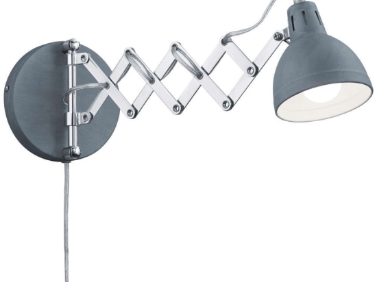 Φωτιστικό Τοίχου - Απλίκα Scissor R20321078 1xE14 28W Φ15cm Cement RL Lighting Μέταλλο